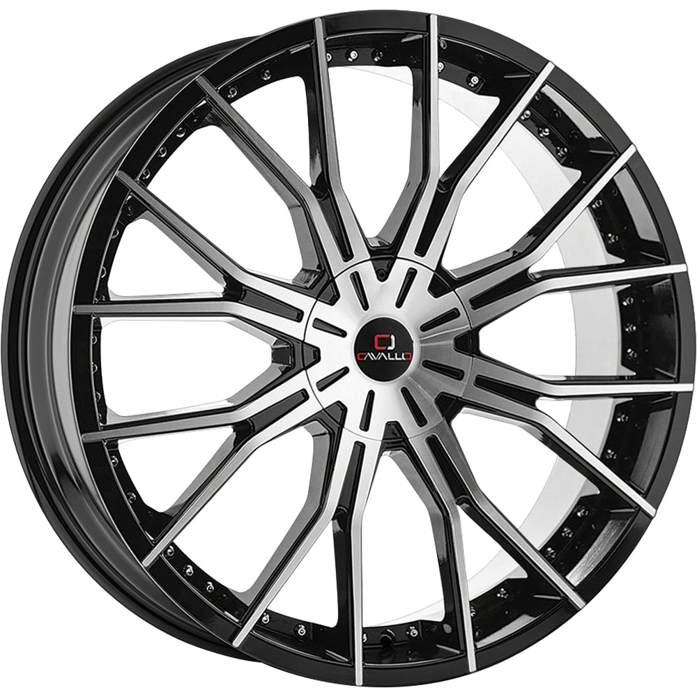 Cavallo CLV-36 Black Machined Wheel