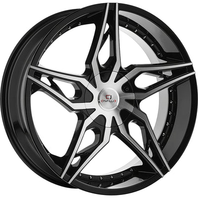 Cavallo CLV-38 Black Machined Wheel