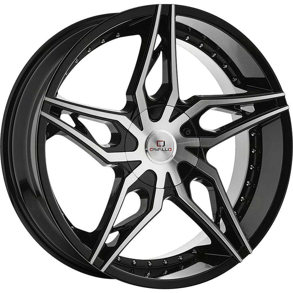 Cavallo CLV-38 Black Machined Wheel