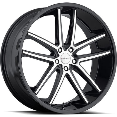 Cavallo CLV-4 Black Machined Wheel