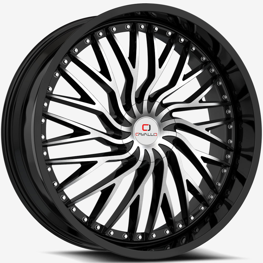 Cavallo CLV-43 Black Machined Wheel