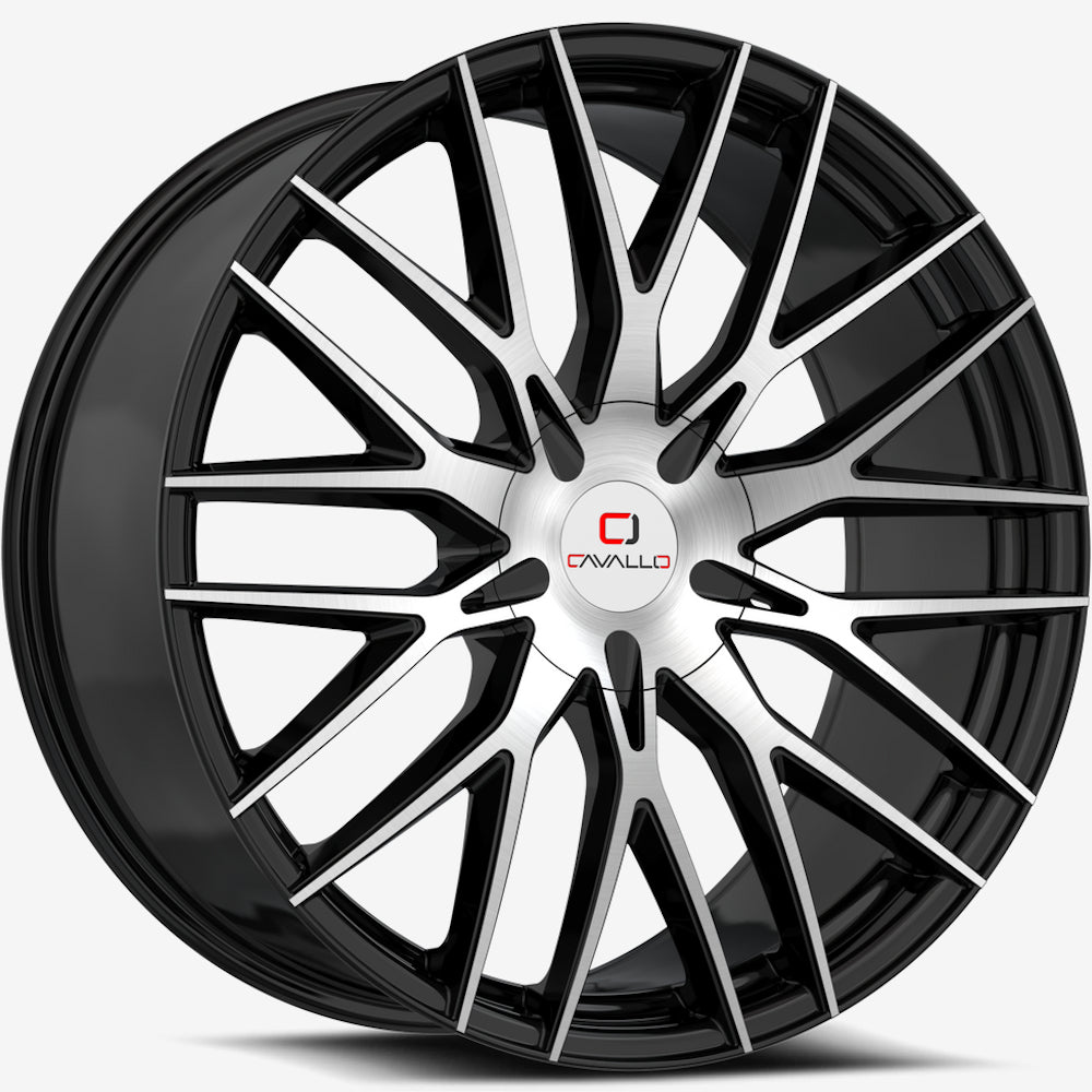 Cavallo CLV-45 Black Machined Wheel