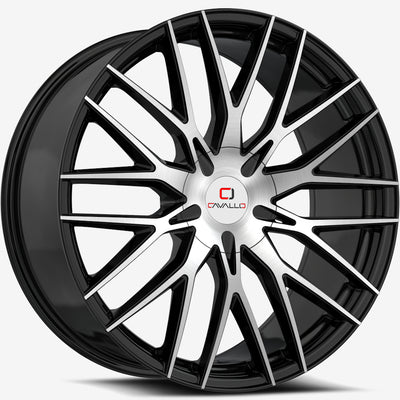 Cavallo CLV-45 Black Machined Wheel