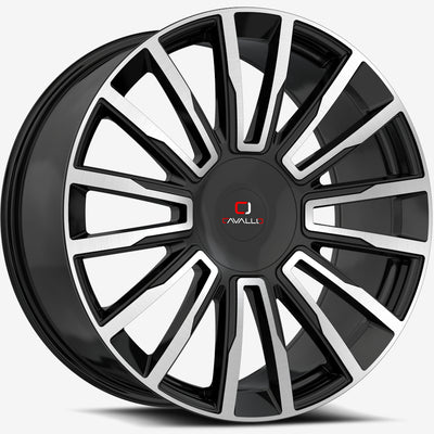 Cavallo CLV-47 Black Machined Wheel