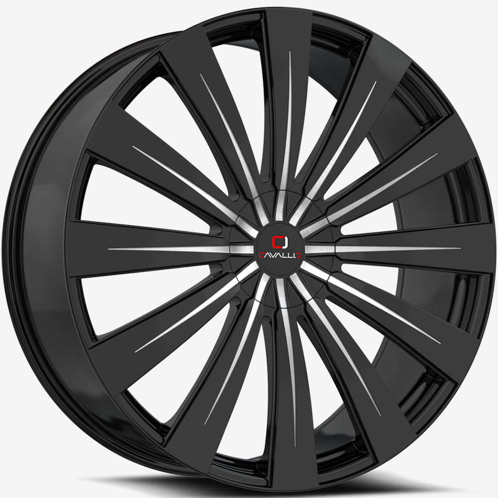 Cavallo CLV-49 Black Machined Wheel