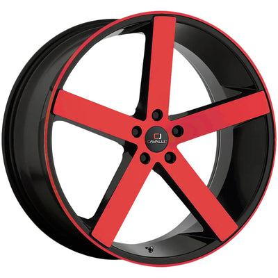 Cavallo CLV-5 Black Red Machined Wheel