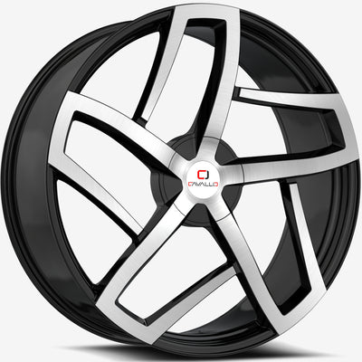 Cavallo CLV-50 Black Machined Wheel