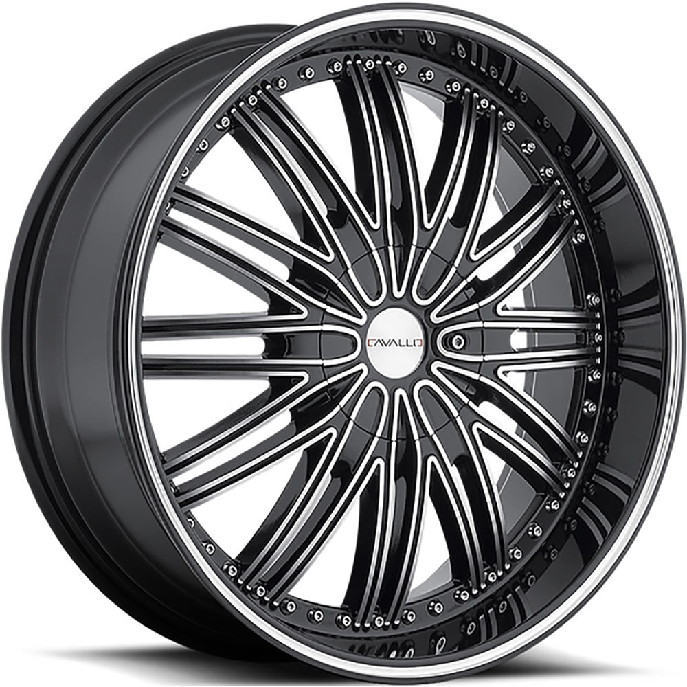 Cavallo CLV-7 Black Machined Wheel