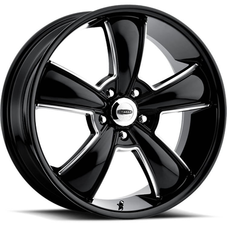 Cragar 615 Black Machined Wheel
