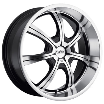 Cruiser Alloy Vigor Black Machined Wheel