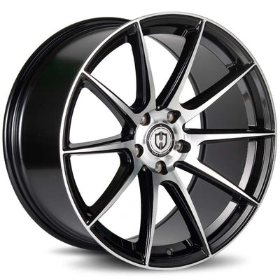 Curva CFF72 Black Machined Wheel