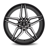 Curva C25 20x10 +40 gloss black machine face custom-drilled premium wheel