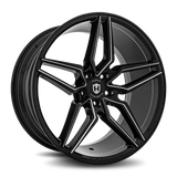 Curva C25 Gloss Black Milled wheel