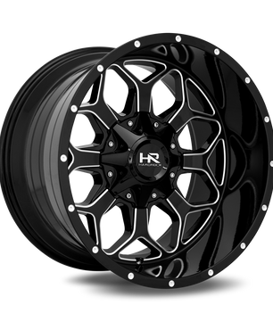 Hardrock Offroad H712 20x9 0mm Gloss Black Milled