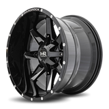 Hardrock Offroad Hardcore H703 20x12 -44mm Gloss Black Milled