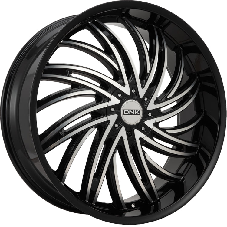 DNK 701 Black Machined Wheel