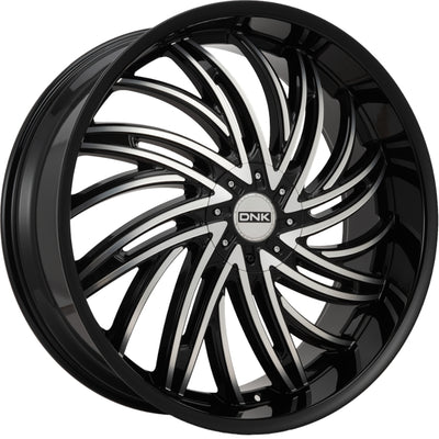 DNK 701 Black Machined Wheel