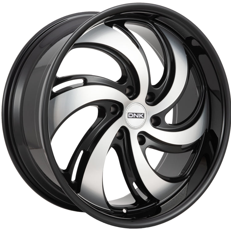 DNK 702 Black Machined Wheel