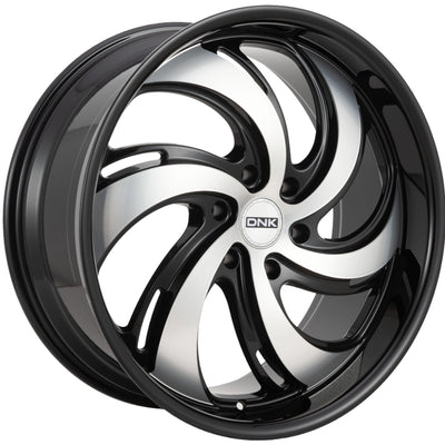 DNK 702 Black Machined Wheel