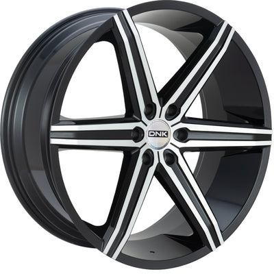 DNK 705 Black Machined Wheel