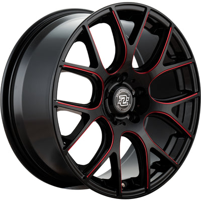 Drag Concepts R15 Black Red Milled Wheel