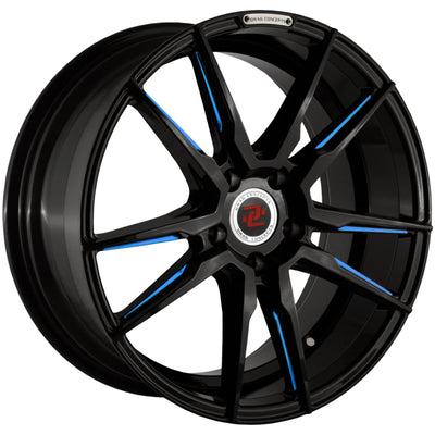 Drag Concepts R29 Black Blue Machined Wheel