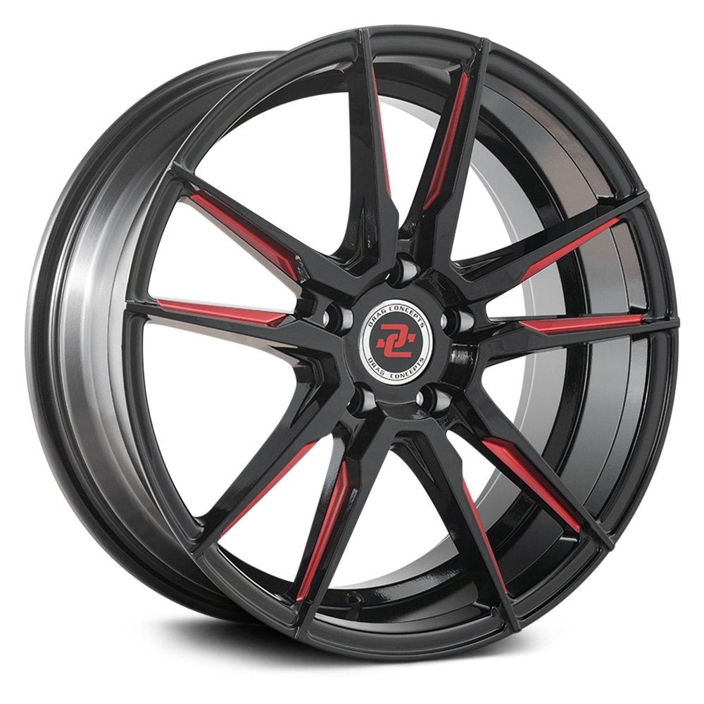 Drag Concepts R29 Black Red Machined Wheel