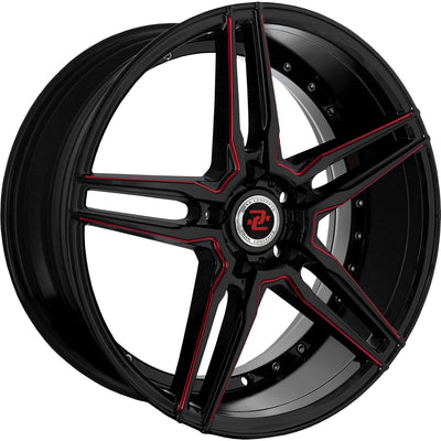 Drag Concepts R33 Black Red Milled Wheel