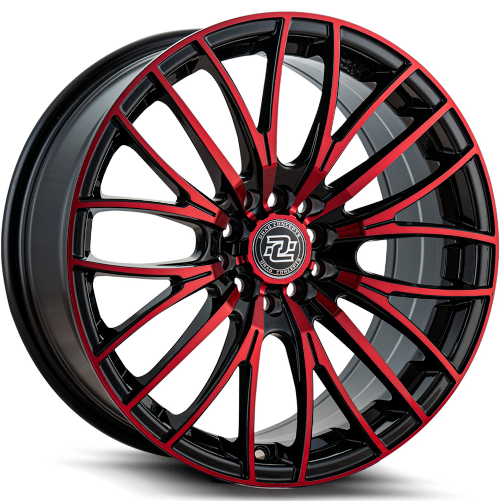 Drag Concepts R37 Black Red Machined Wheel