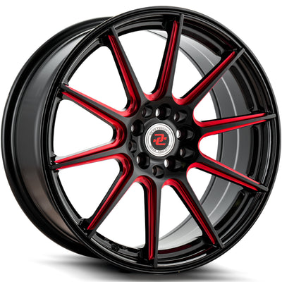 Drag Concepts R39 Black Red Milled Wheel