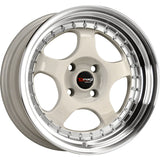 Drag DR46 White Machined Wheel