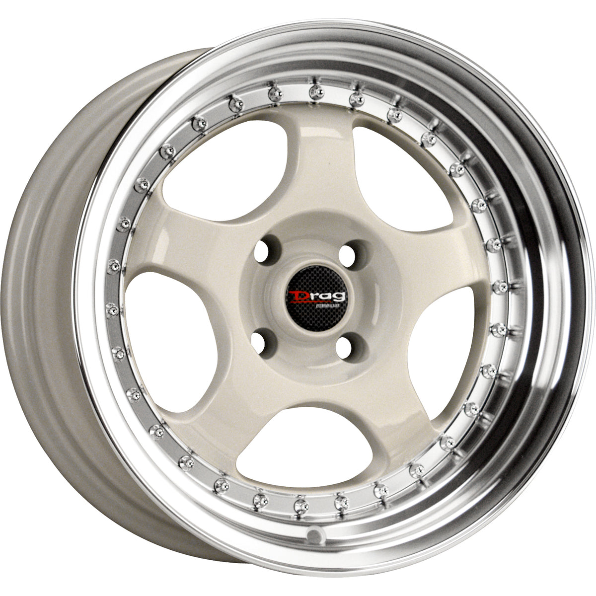 Drag DR46 White Machined Wheel