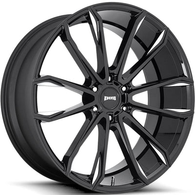 DUB Clout Black Milled Wheel