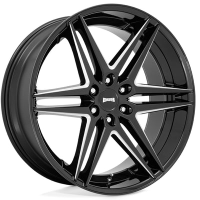 DUB Dirty Dog Black Milled Wheel