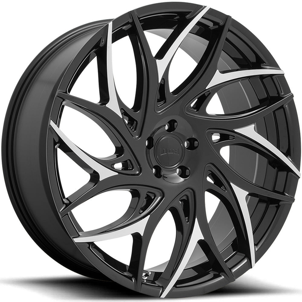 DUB G.O.A.T Black Machined Wheel