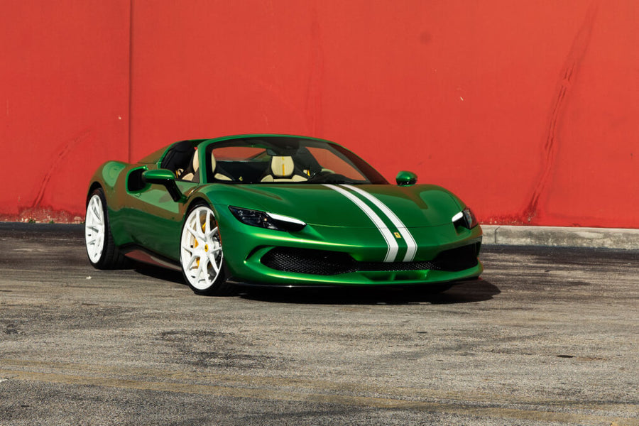 HRE 521M forged wheel on Ferrari 296 GTS Verde Kers