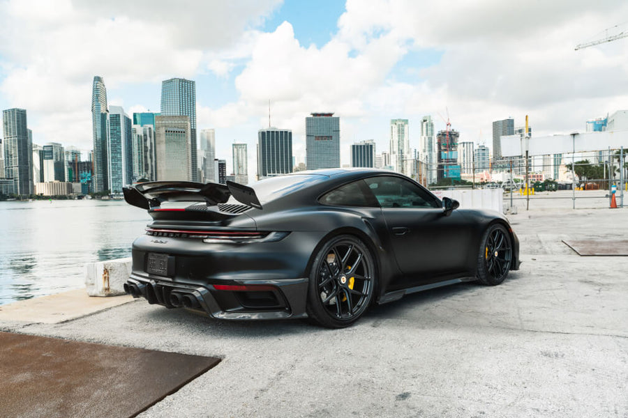 HRE R101 Lightweight forged wheel on Porsche 992 Turbo S Black