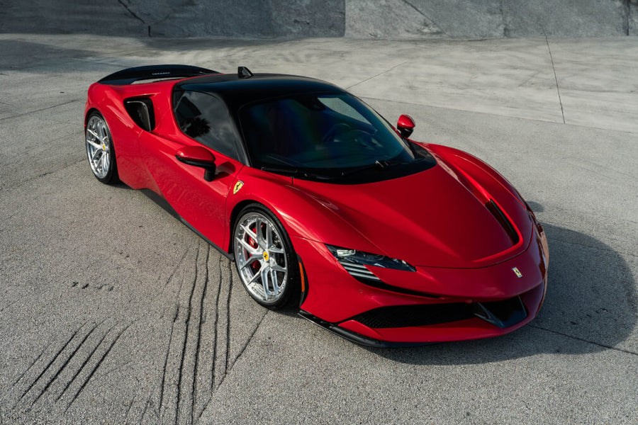 HRE S101SC forged wheel on Ferrari Sf90 Stradale Rosso Corsa