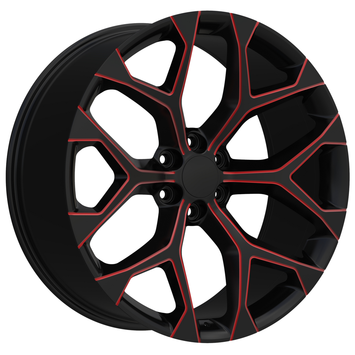 Eclipse Replica 348 Black Red Milled Wheel