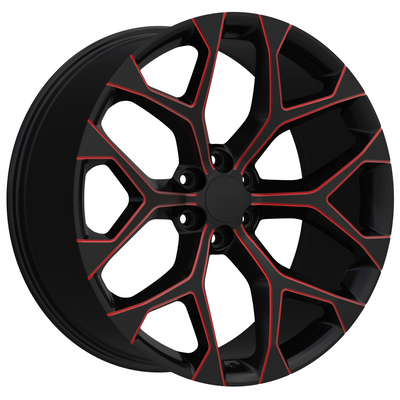 Eclipse Replica 348 Black Red Milled Wheel