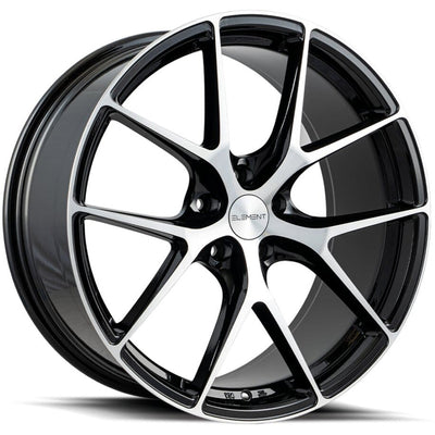Element EL44 Black Machined Wheel