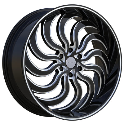 Elure 57 Black Milled Wheel