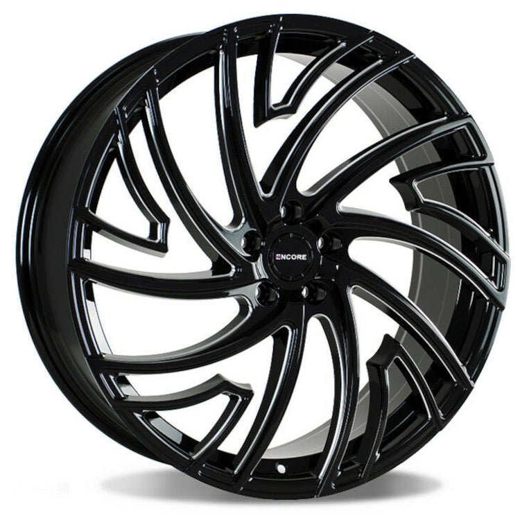 Encore Alloys ENC103 Black Milled Wheel