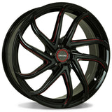 Encore Alloys ENC105 Black Red Milled Wheel
