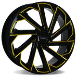 Encore Alloys ENC106 Black Gold Milled Wheel