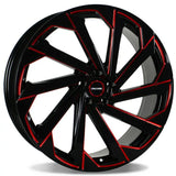 Encore Alloys ENC106 Black Red Milled Wheel