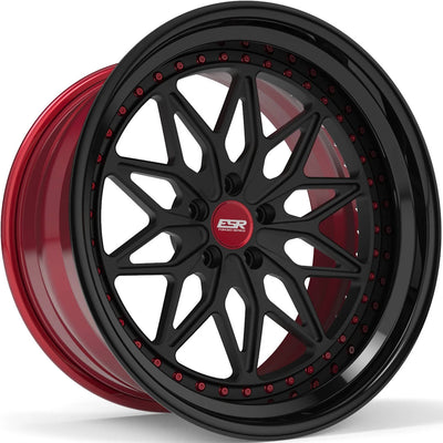 ESR Forged Classic ES14 Classic Black Red wheel