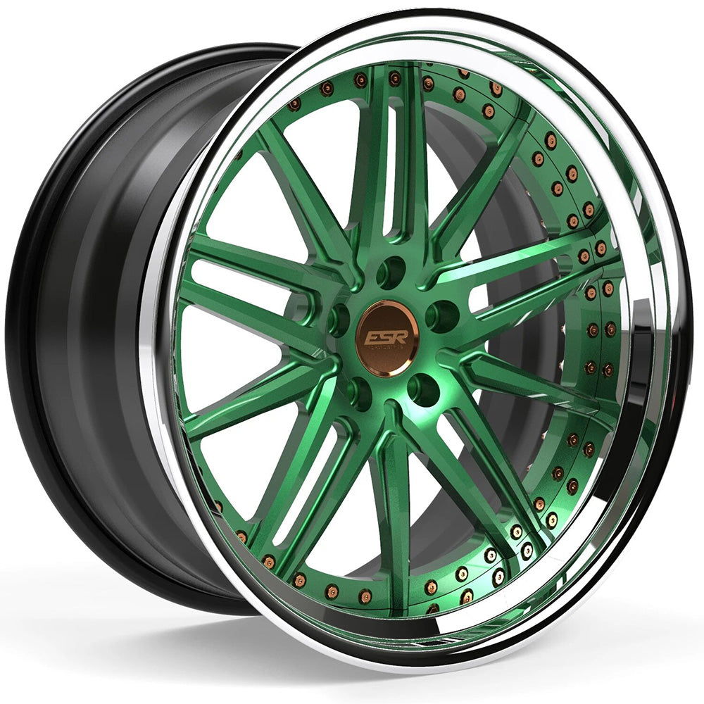 ESR Forged Classic LT15 Classic Green Polished Wheel