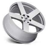 Black Rhino EVEREST 22x9.5 +30mm Silver with Mirror-Cut Face
