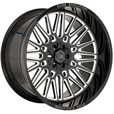 EVOK Evolution EV502 Black Milled Wheel